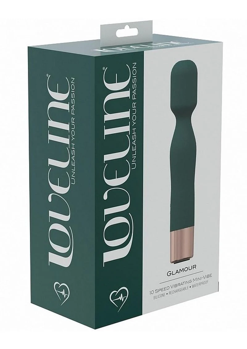 Loveline Glamour Silicone Rechargeable 10 Speed Mini Wand - Forest - Image 2