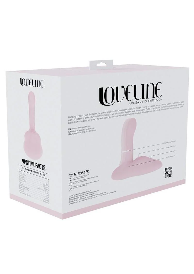 Loveline Satisfaction Grinder Silicone Rechargeable Thrusting Pulse Wave Vibrator - Image 4