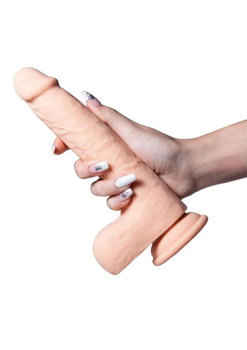 Luis App Controlled Real Thrusting Rechargeable Silicone Dildo with Clit Licker - Image 3