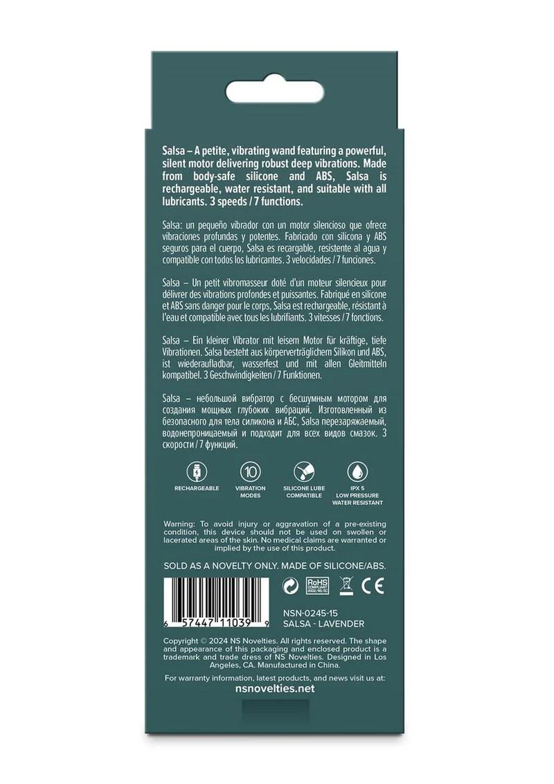 Lust-N-Dreams Salsa Rechargeable Silicone Petite Body Wand - Image 4