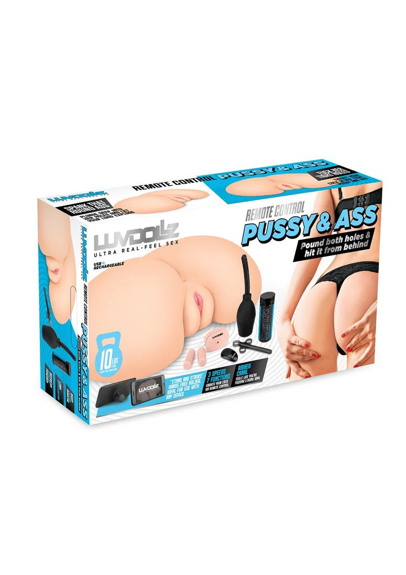 Luvdollz Remote Control Vibrating Rechargeable Masturbator - Pussy and Ass - Image 6