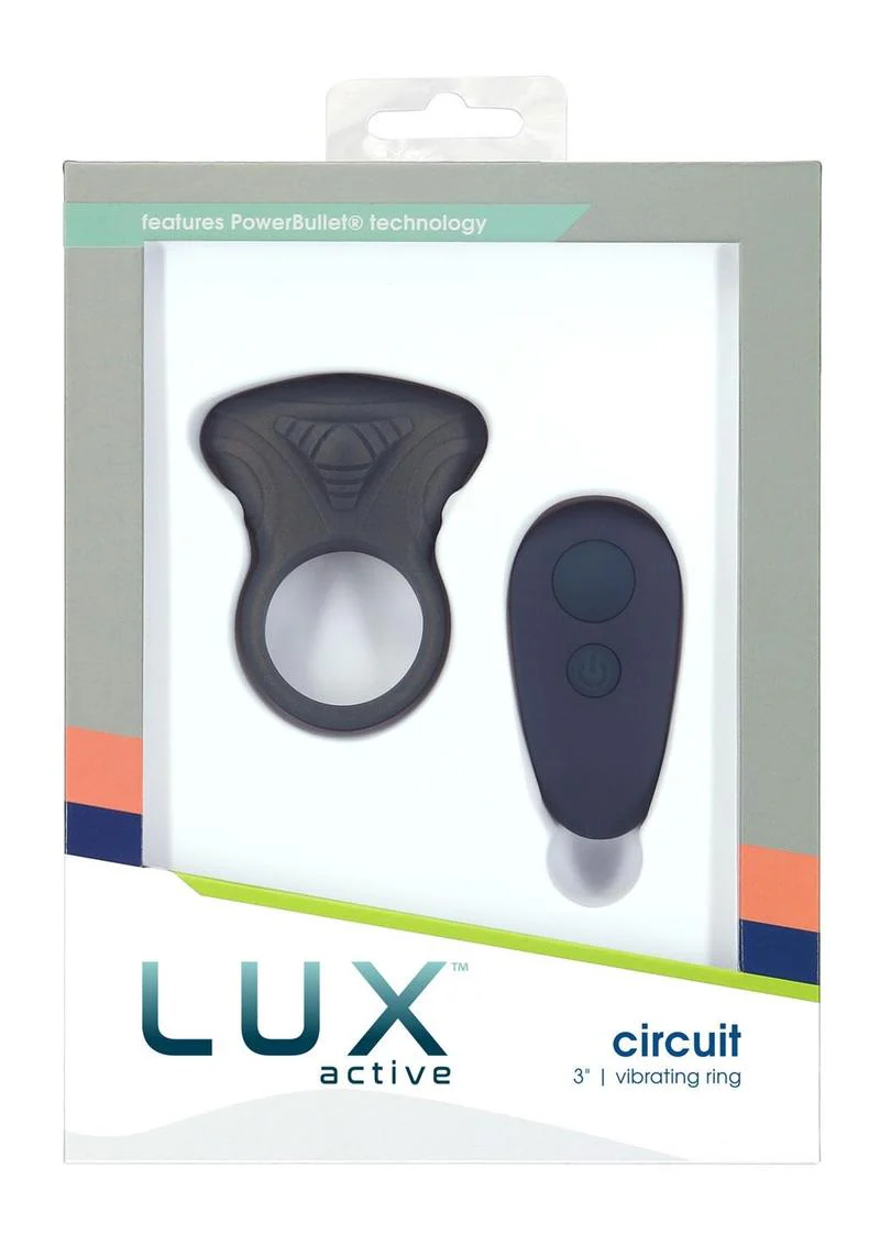 Lux Active Circuit Rechargeable Silicone Cock Ring with Remote Control - Image 2