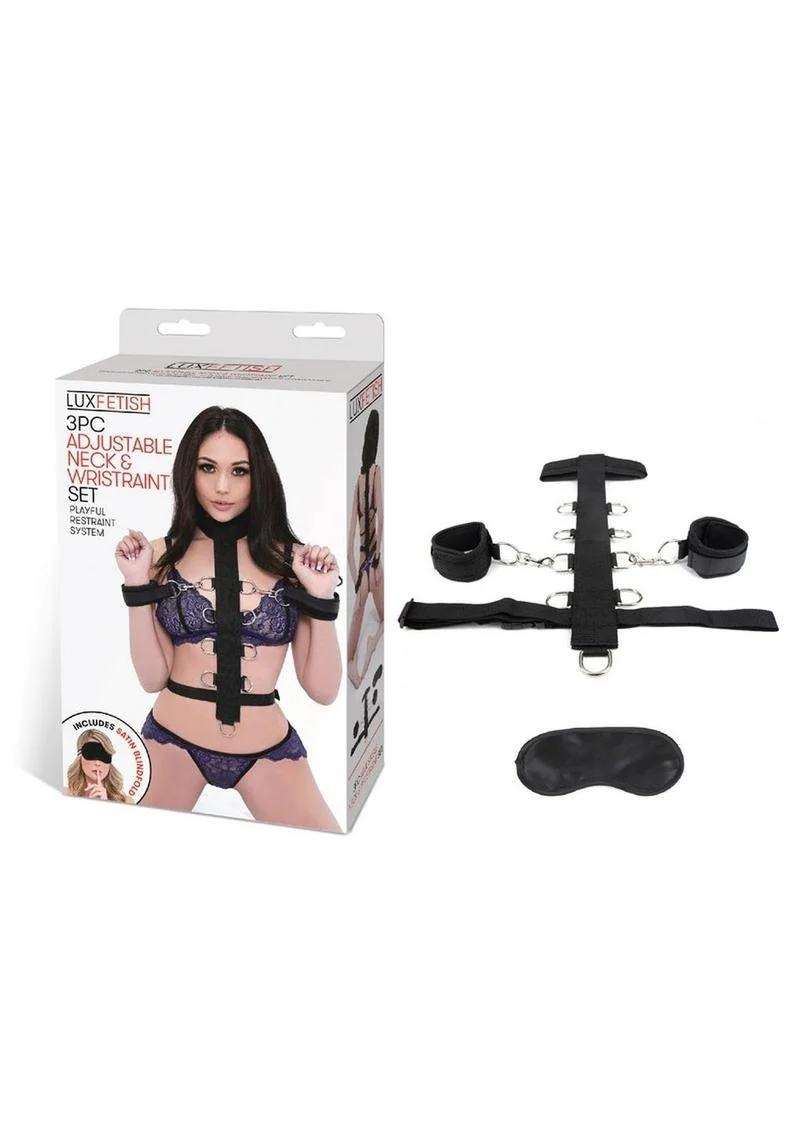 Lux Fetish Adjustable Neck and Wristraint - Image 3