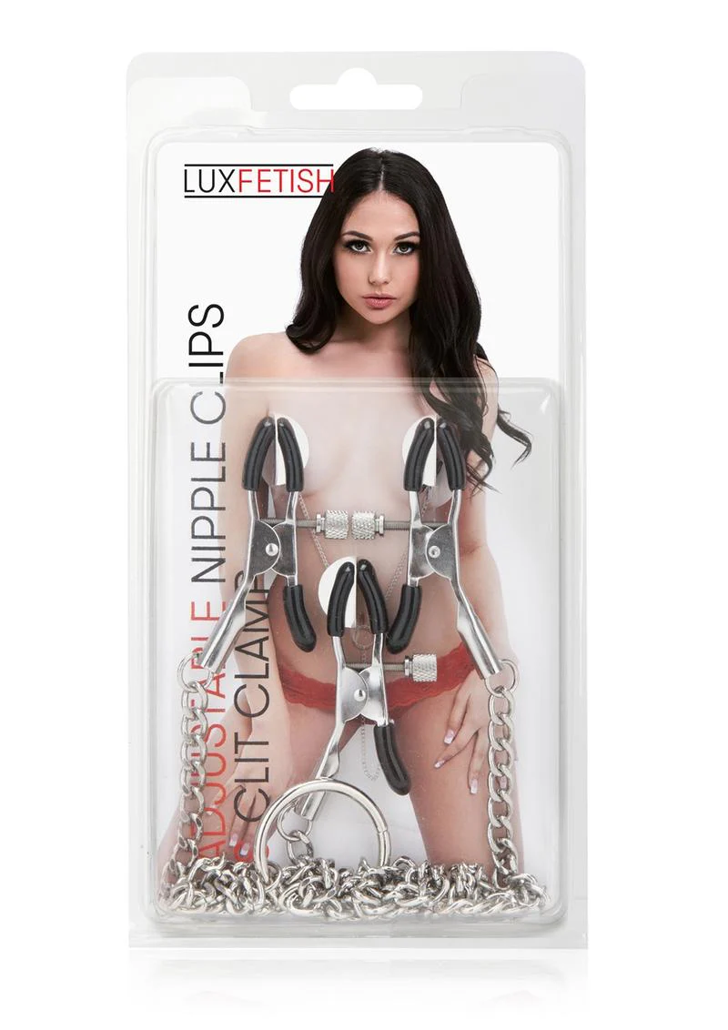 Lux Fetish Adjustable Nipple and Clitoral Clamps - Image 2