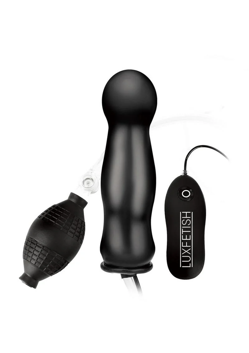 Lux Fetish Inflatable Vibrating Butt Plug with Remote Control - Image 3