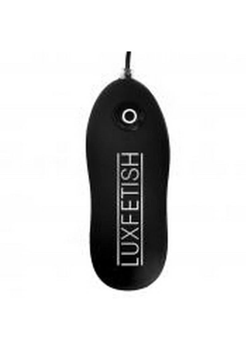Lux Fetish Latex Inflatable Vibrating Curvd Dildo with Wired Remote Control - Image 3