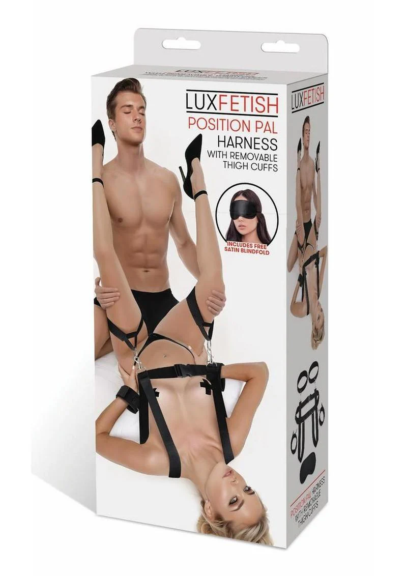Lux Fetish Position Pal Harness with Removable Thigh Cuffs - Image 2