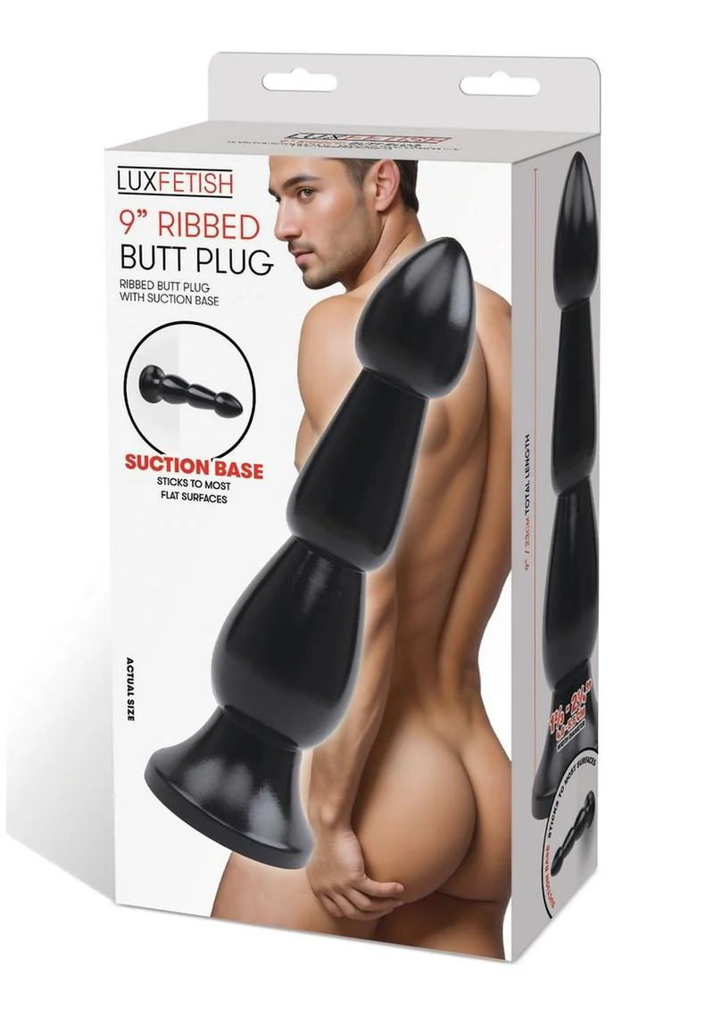 Lux Fetish Ribbed Butt Plug - Image 2