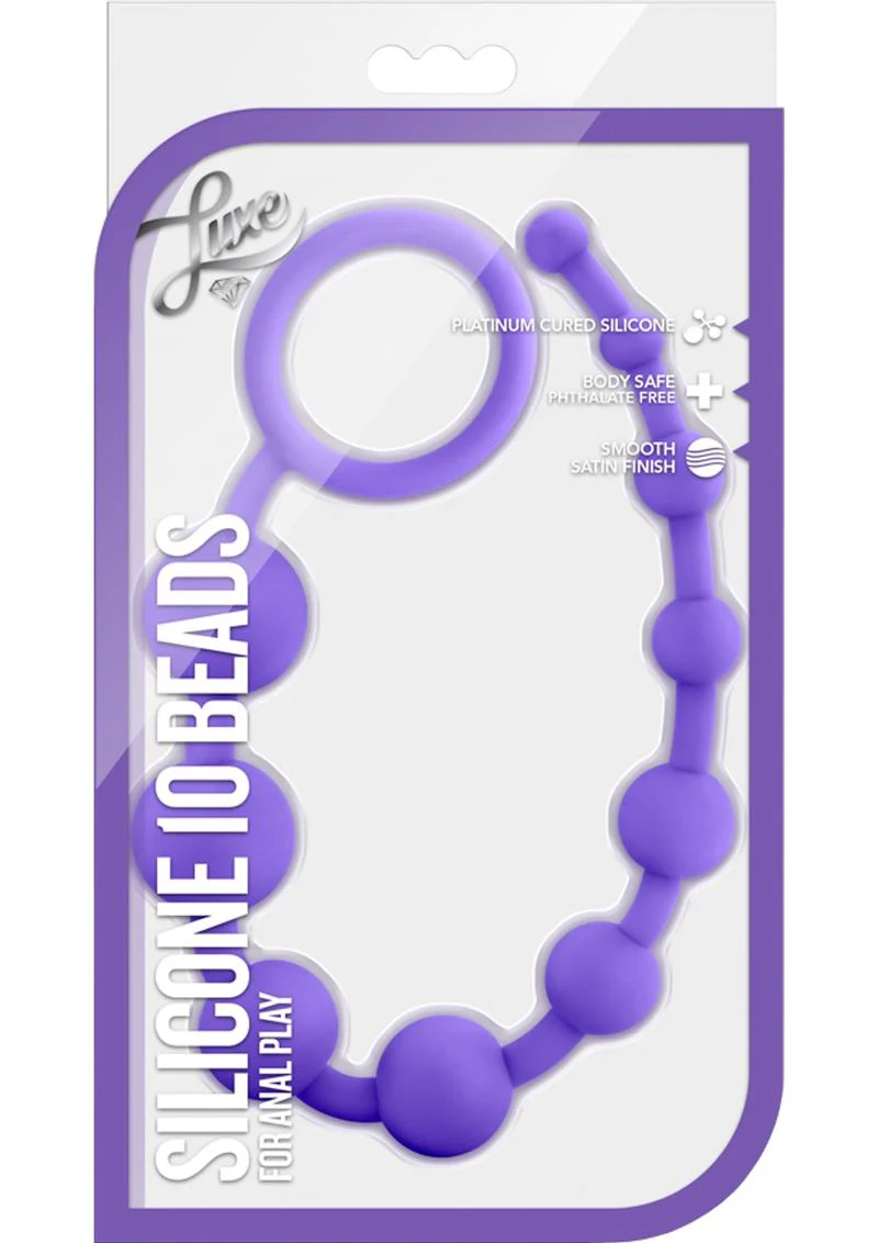 Luxe Silicone 10 Anal Beads - Image 4