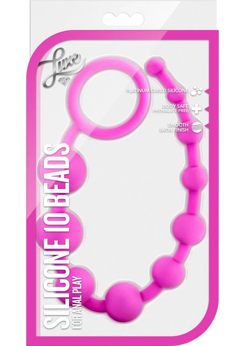 Luxe Silicone 10 Anal Beads - Image 7