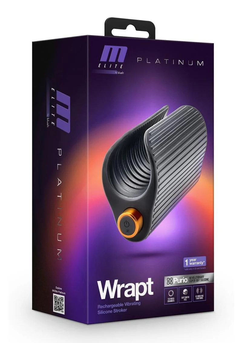M Elite Platinum Wrapt Rechargeable Silicone Dual End Pussy Masturbator - Image 2