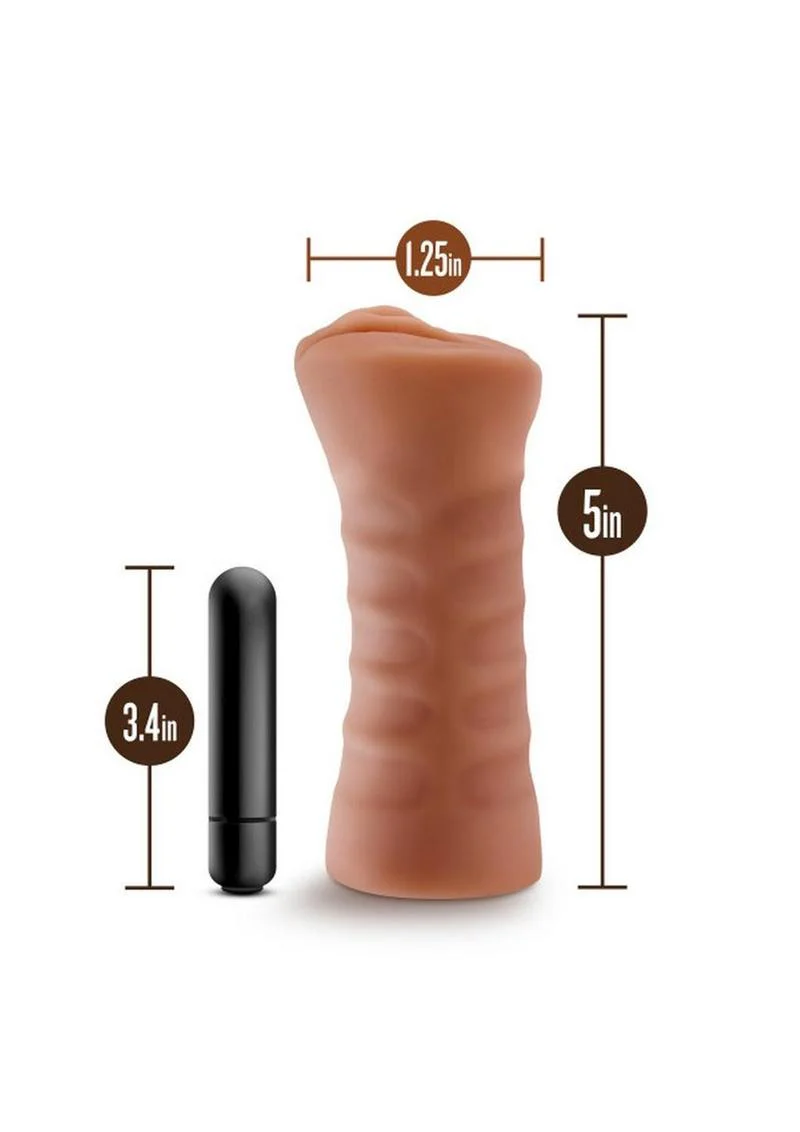 M For Men Julieta Vibrating Masturbator with Bullet - Pussy - Image 4