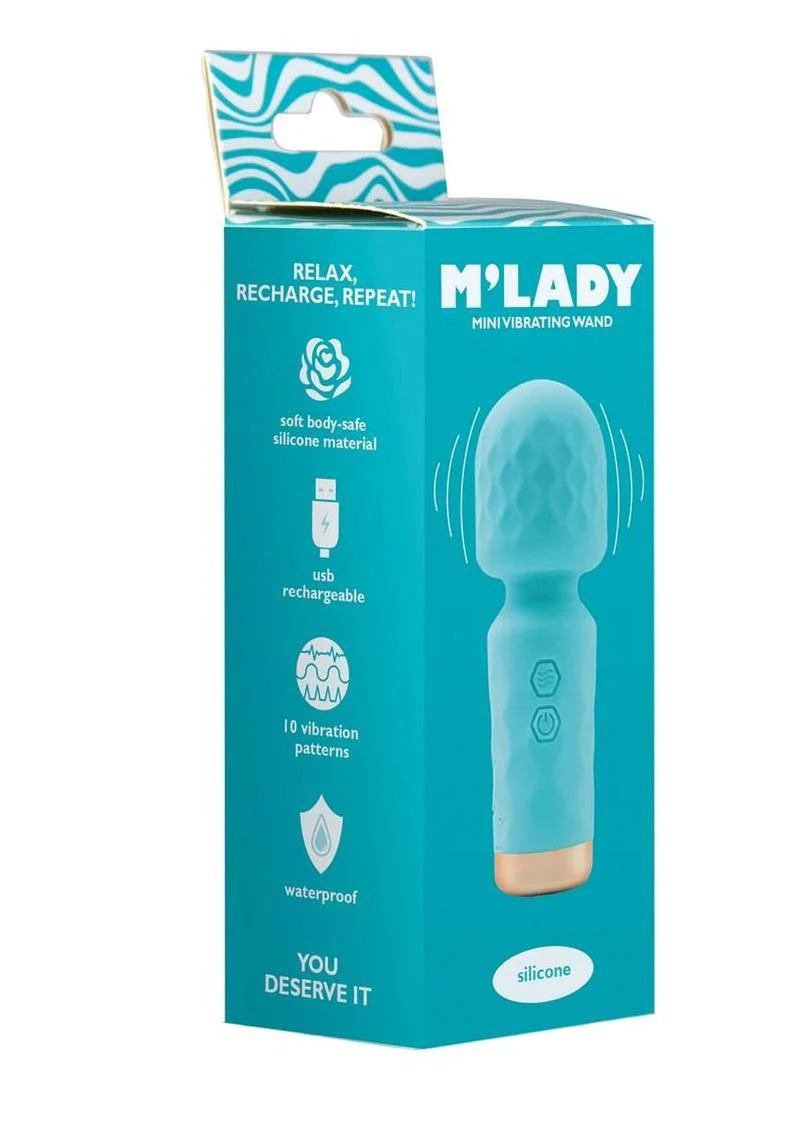 M'lady Rechargeable Silicone Mini Vibrating Wand - Image 5