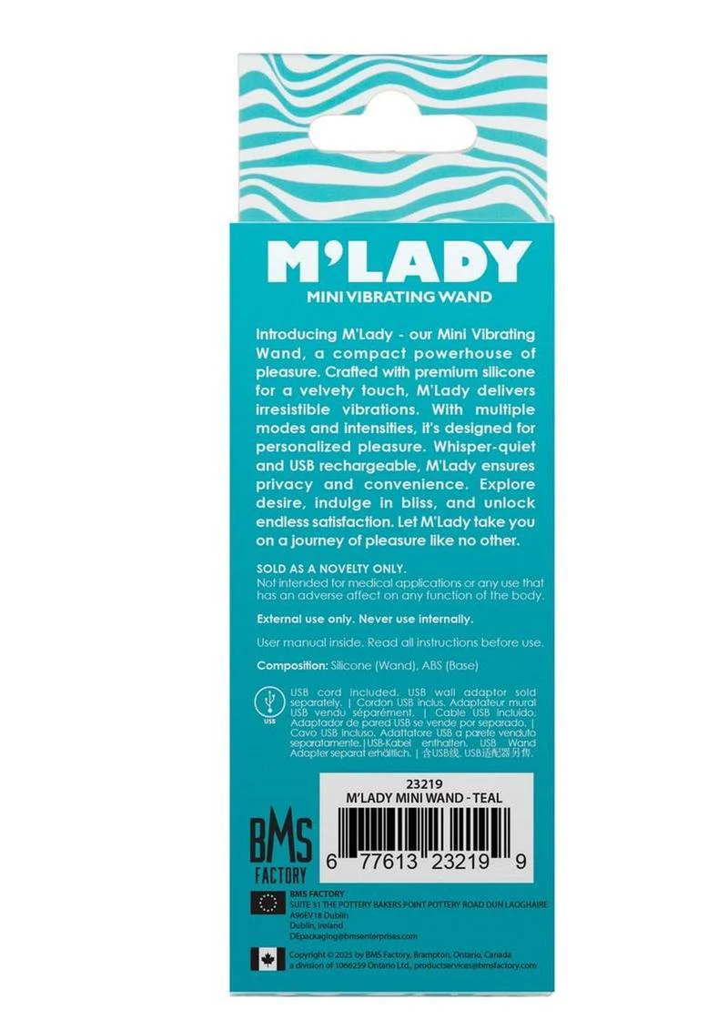 M'lady Rechargeable Silicone Mini Vibrating Wand - Image 6