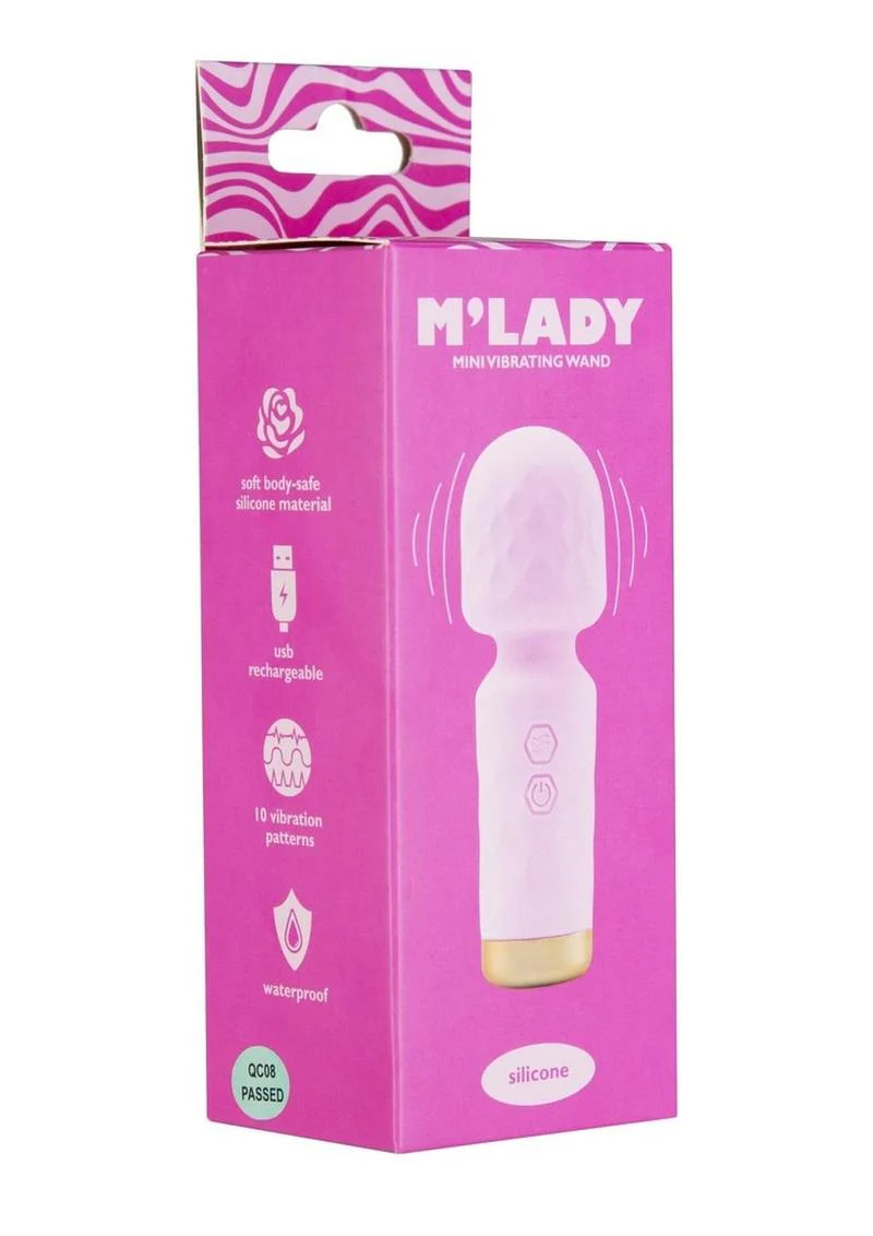 M'lady Rechargeable Silicone Mini Vibrating Wand - Image 8