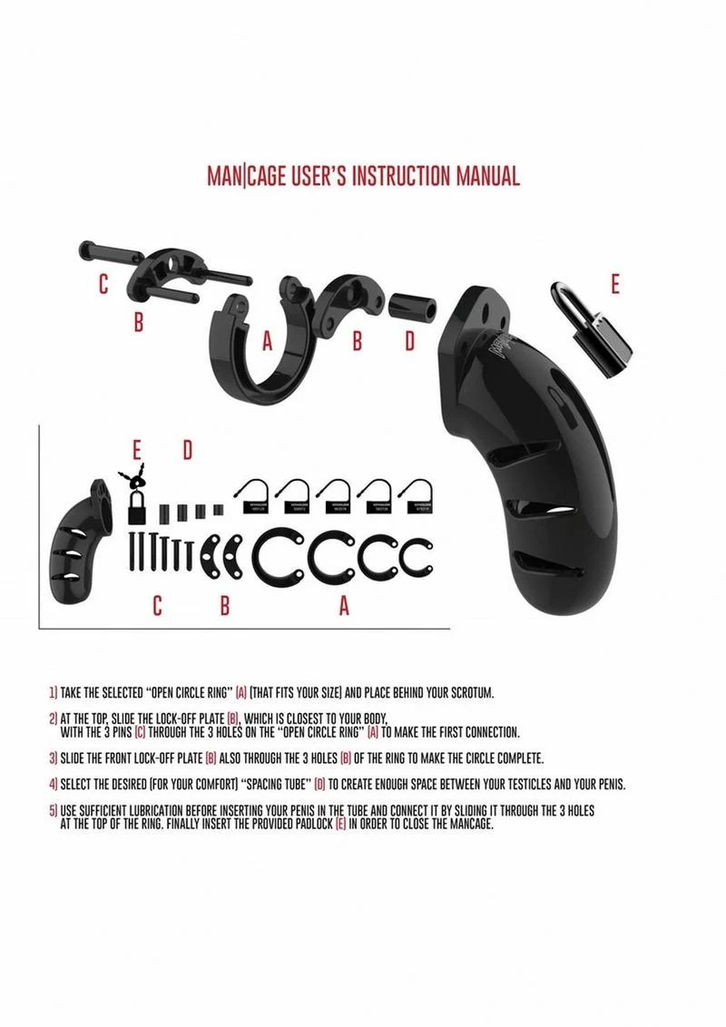 Man Cage Model 02 Male Chastity with Lock - Image 5