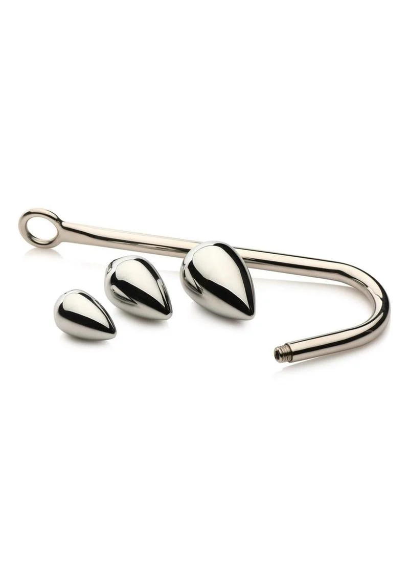 Master Series Anal Hook Trainer with 3 Plugs - Stainless - Image 3