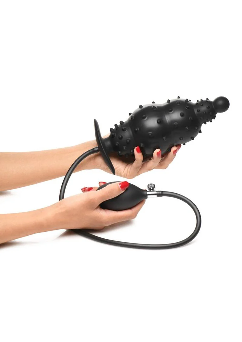 Master Series Ass Puffer Nubbed Inflatable Silicone Anal Plug - Image 4