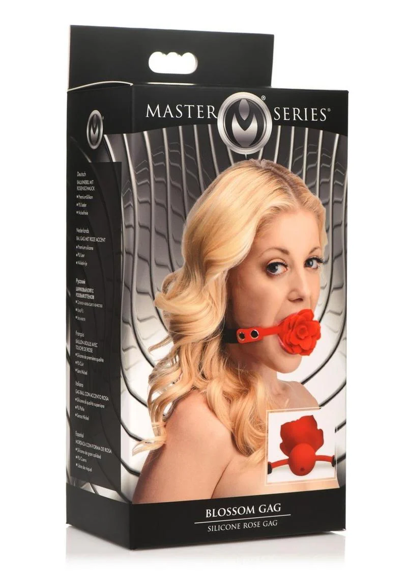 Master Series Blossom Gag Silicone Rose Gag - Image 2