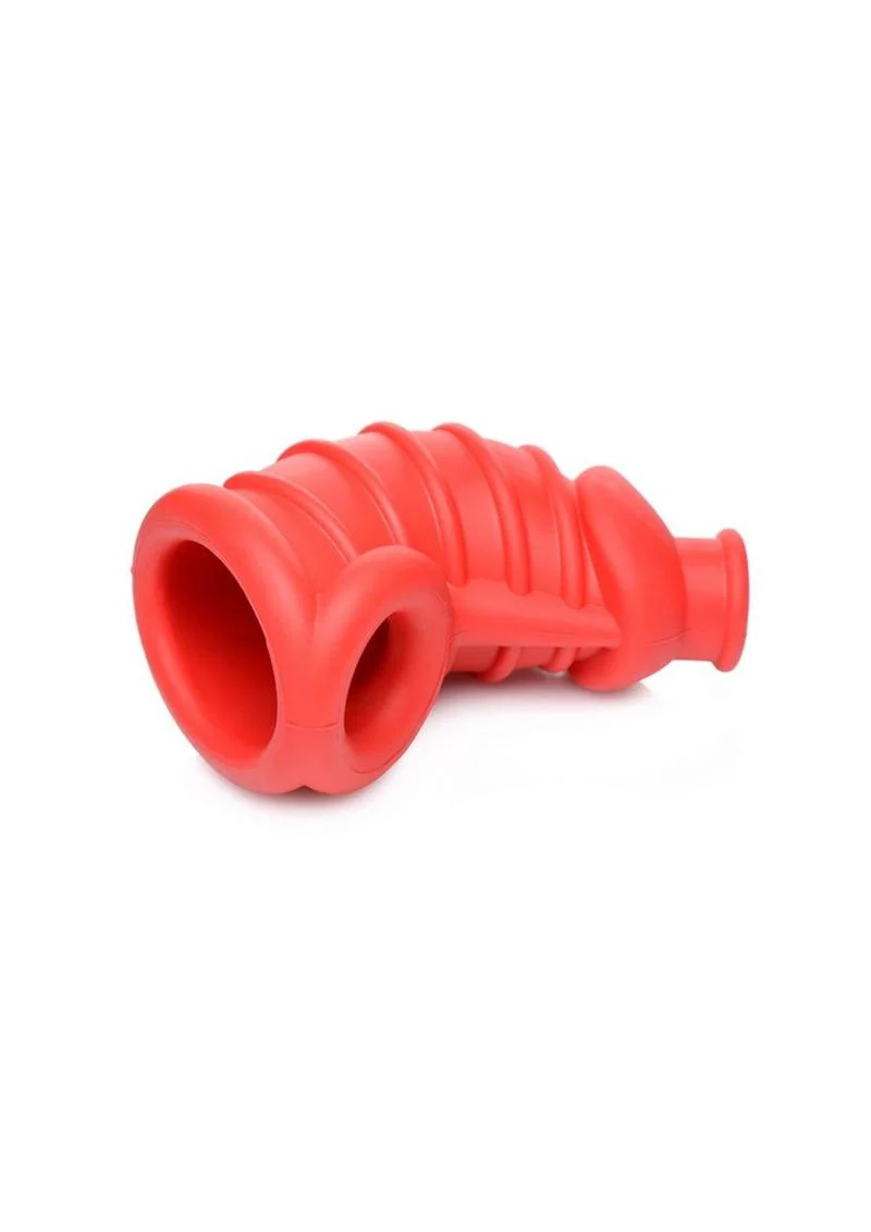 Master Series Crimson Chamber Silicone Chastity Cage - Image 3