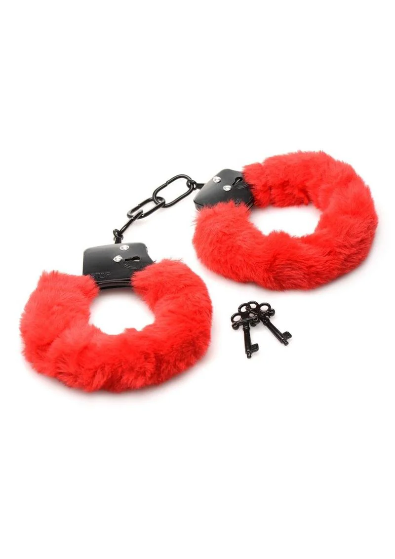 Master Series Cuffed In Fur Furry Handcuffs - Image 2