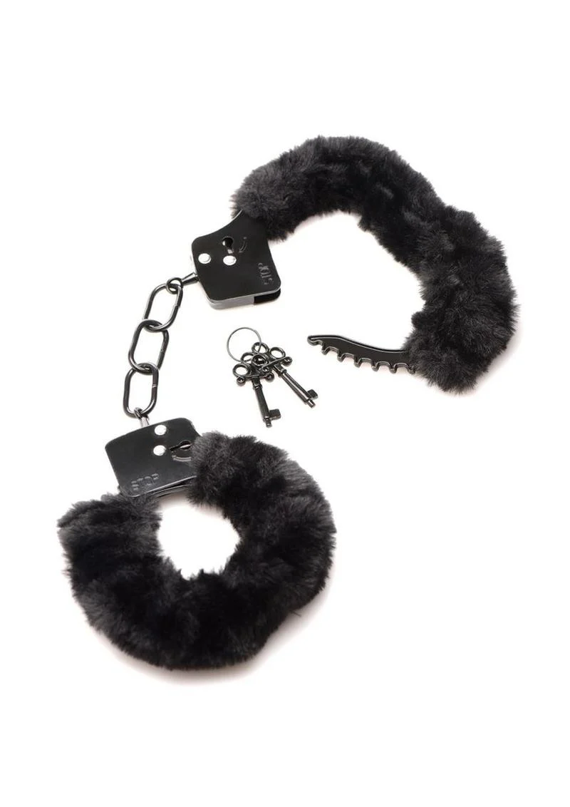 Master Series Cuffed In Fur Furry Handcuffs - Image 4