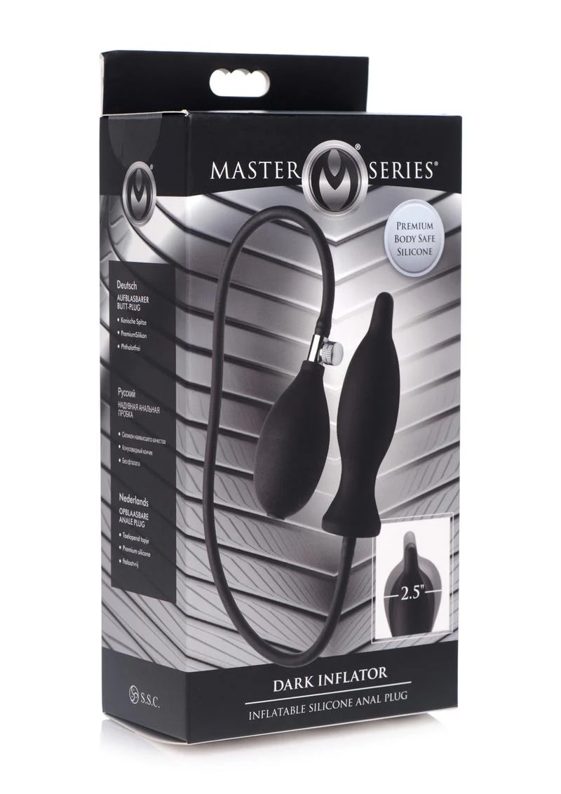 Master Series Dark Inflator Inflatable Silicone Anal Plug - Image 2