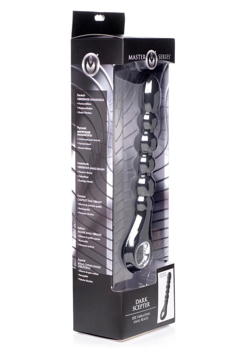 Master Series Dark Scepter Vibrating Anal Beads - Image 2