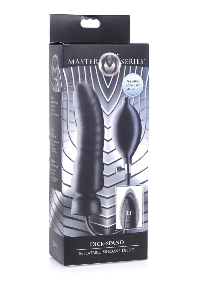 Master Series Dick-Spand Inflatable Silicone Dildo - Image 2