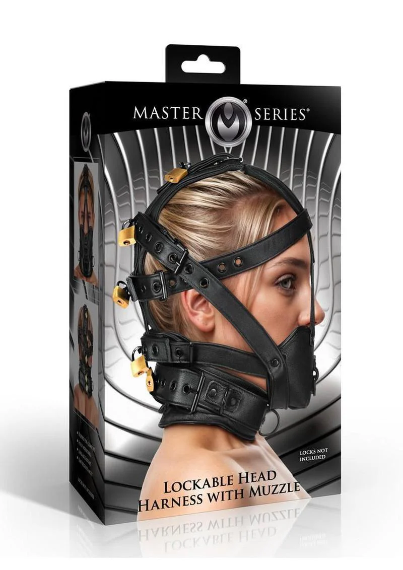 Master Series Lockable Head Harness with Muzzle - Image 2