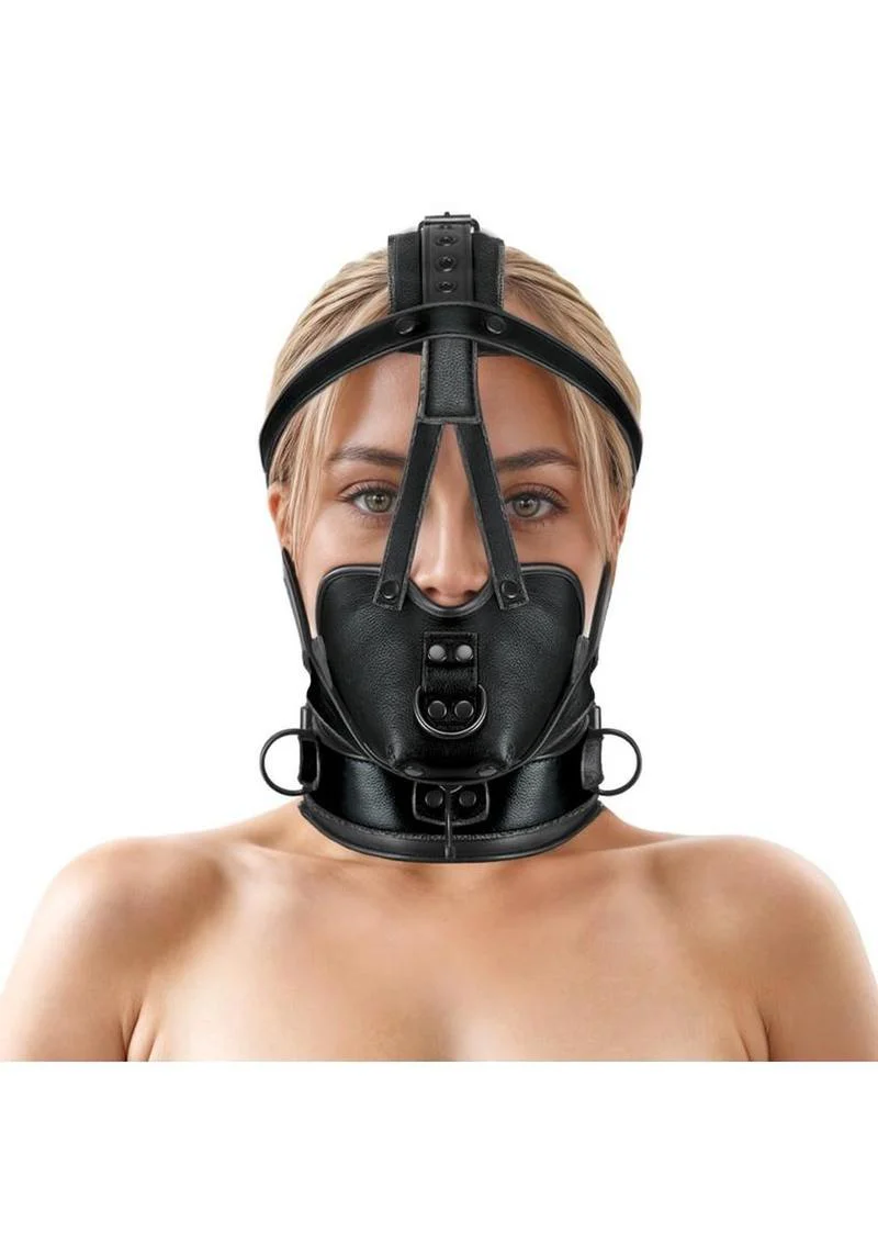 Master Series Lockable Head Harness with Muzzle - Image 3