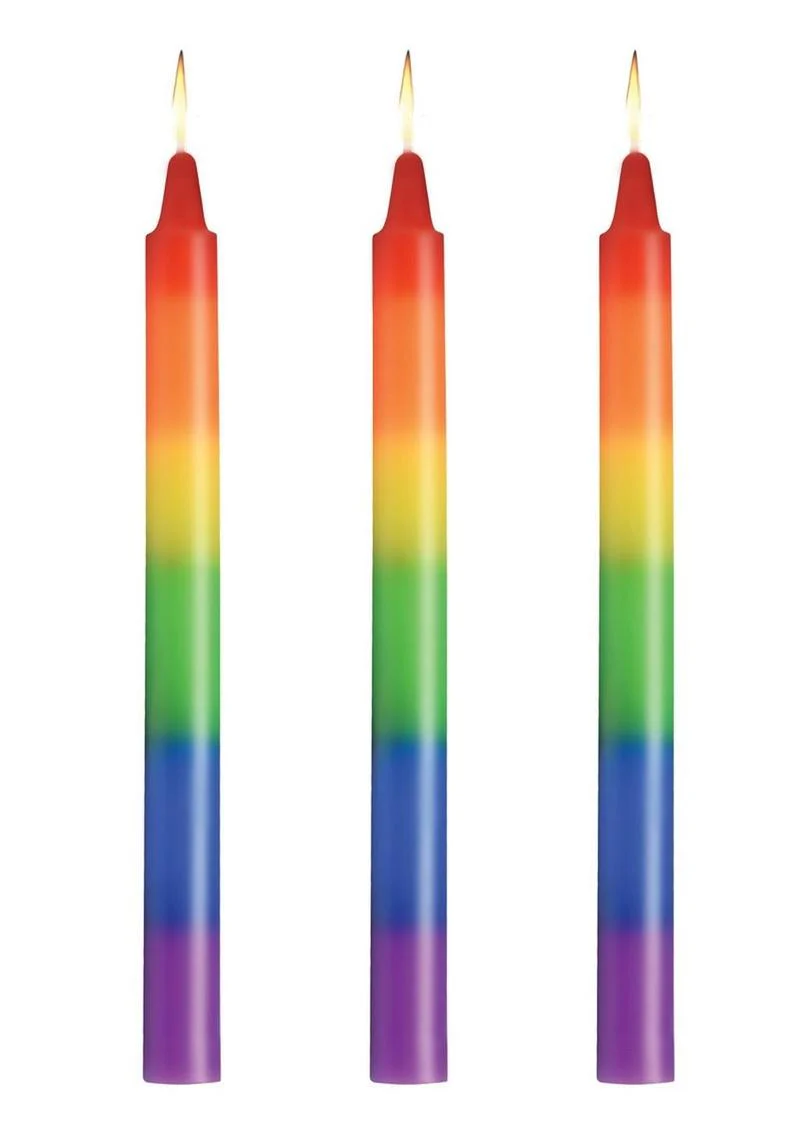 Master Series Pride Candles Rainbow Drip Candle