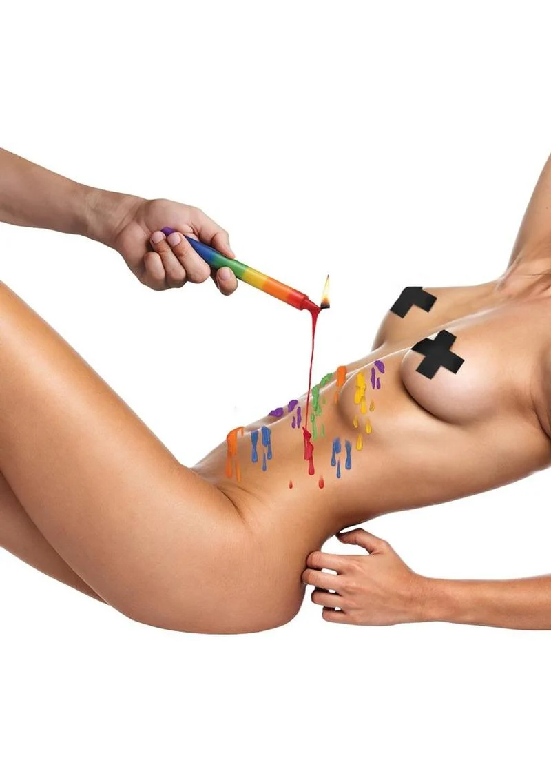 Master Series Pride Candles Rainbow Drip Candle - Image 3