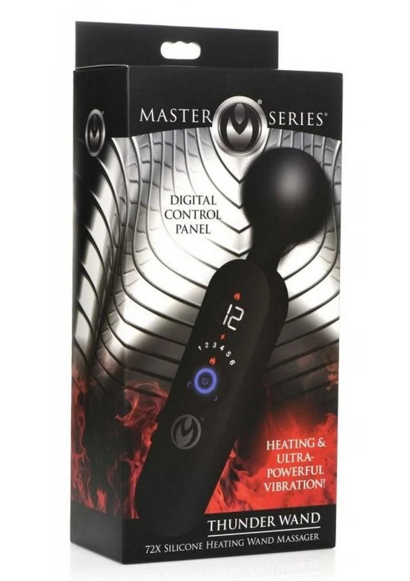Master Series Thunder Wand 72x Rechargeable Silicone Heating Wand Massager - Image 2