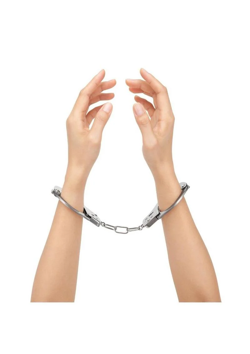 ME YOU US Bondage Metal Handcuffs - Stainless - Image 3