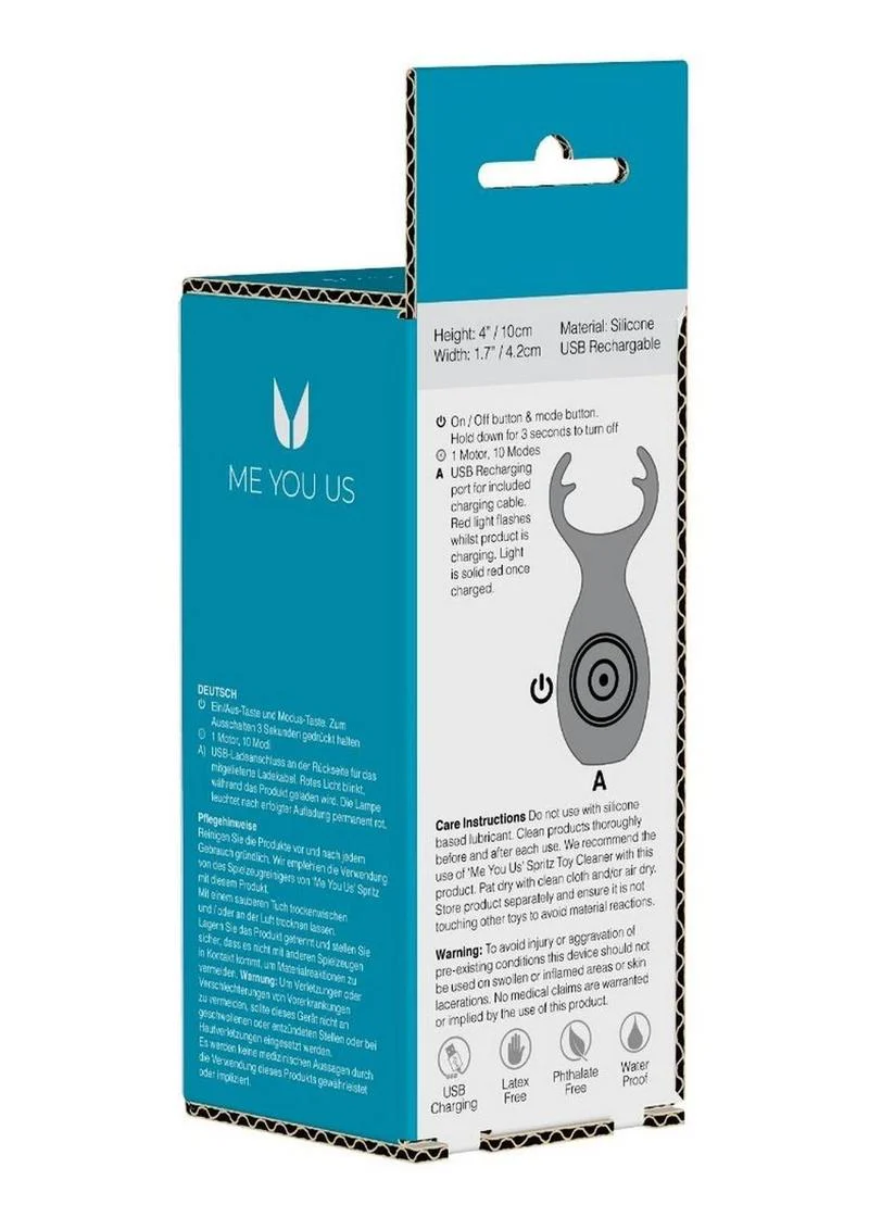 ME YOU US Wild Pleasure Antlers Vibrating Rechargeable Silicone Stimulator - Image 3