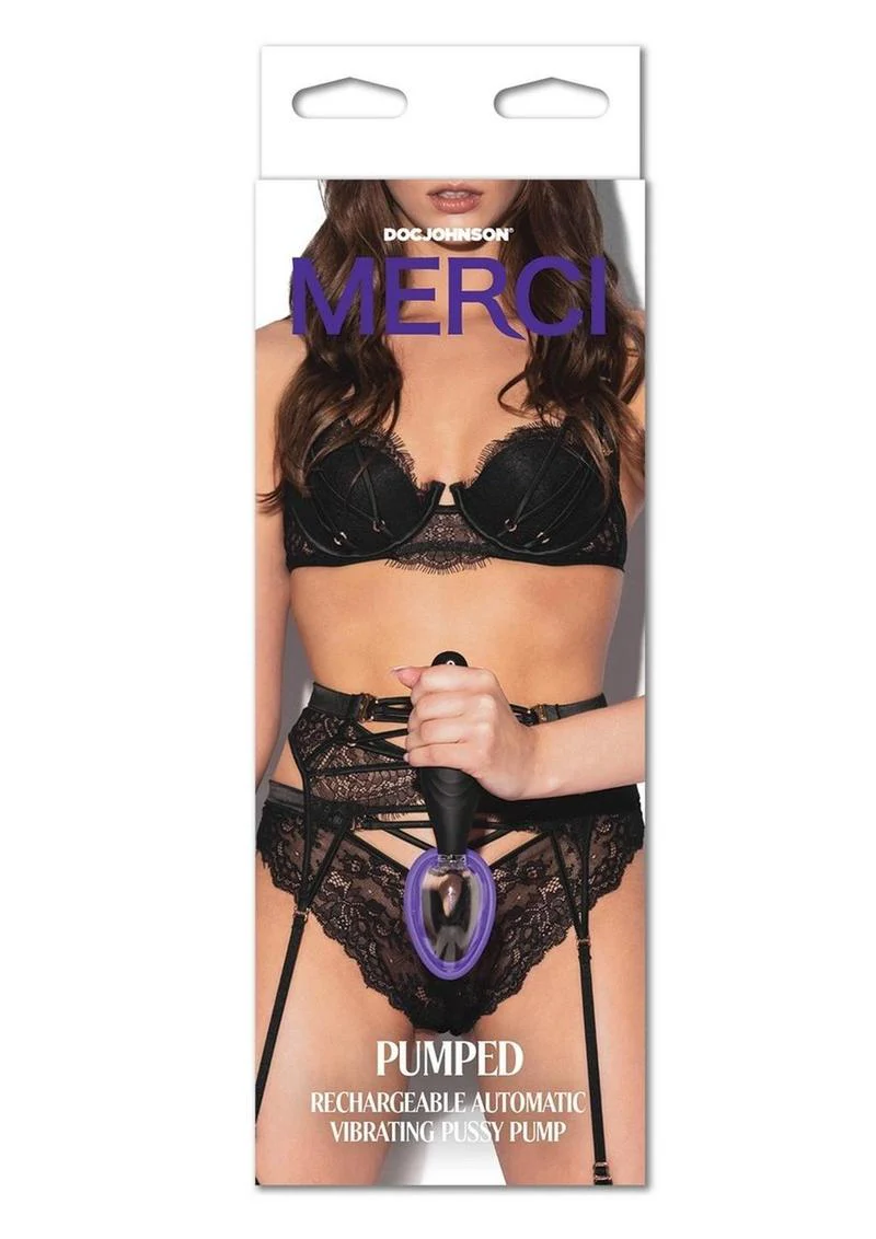 Merci Pumped Rechargeable Silicone Vibrating Pussy Pump - Image 2