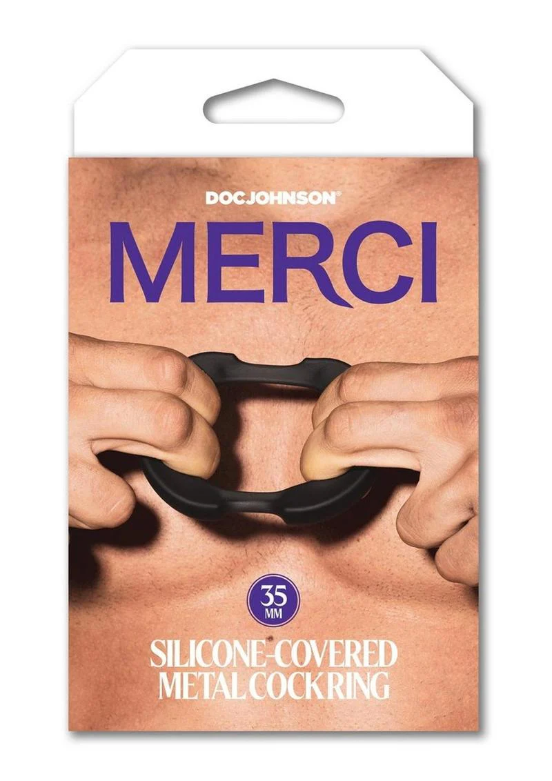 Merci Silicone Covered Metal Cock Ring - Image 8
