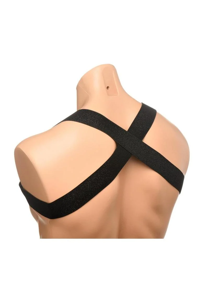 Ms Rave Chest Harness Lxl Blk/Gld - Image 3