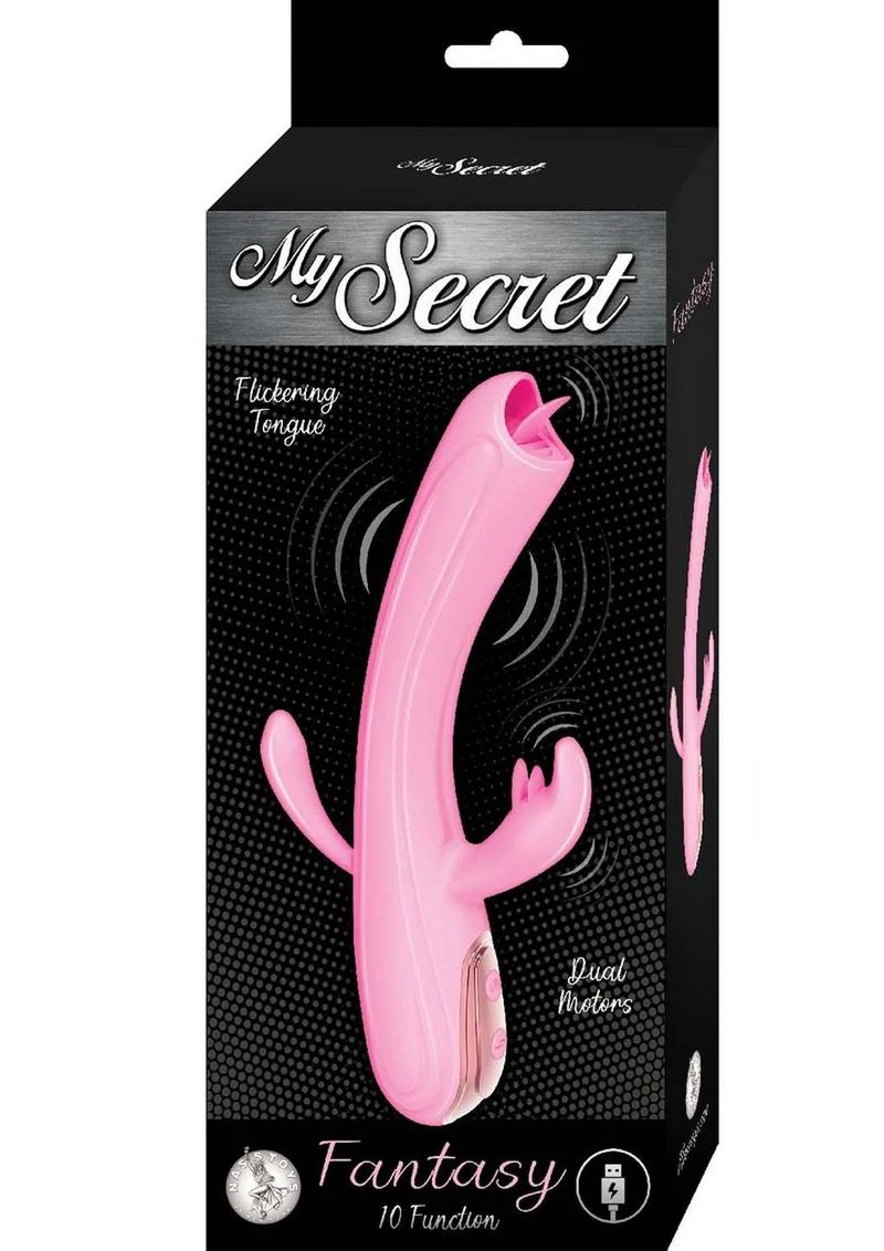 My Secret Fantasy Rechargeable Silicone Flickering Tongue Vibrator - Image 3
