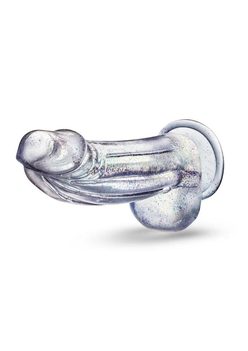 Naturally Yours Bling Dildo with Balls 7.5in - Sparkling - Image 3