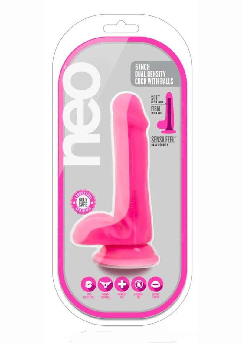 Neo Dual Density Dildo with Balls - Image 8