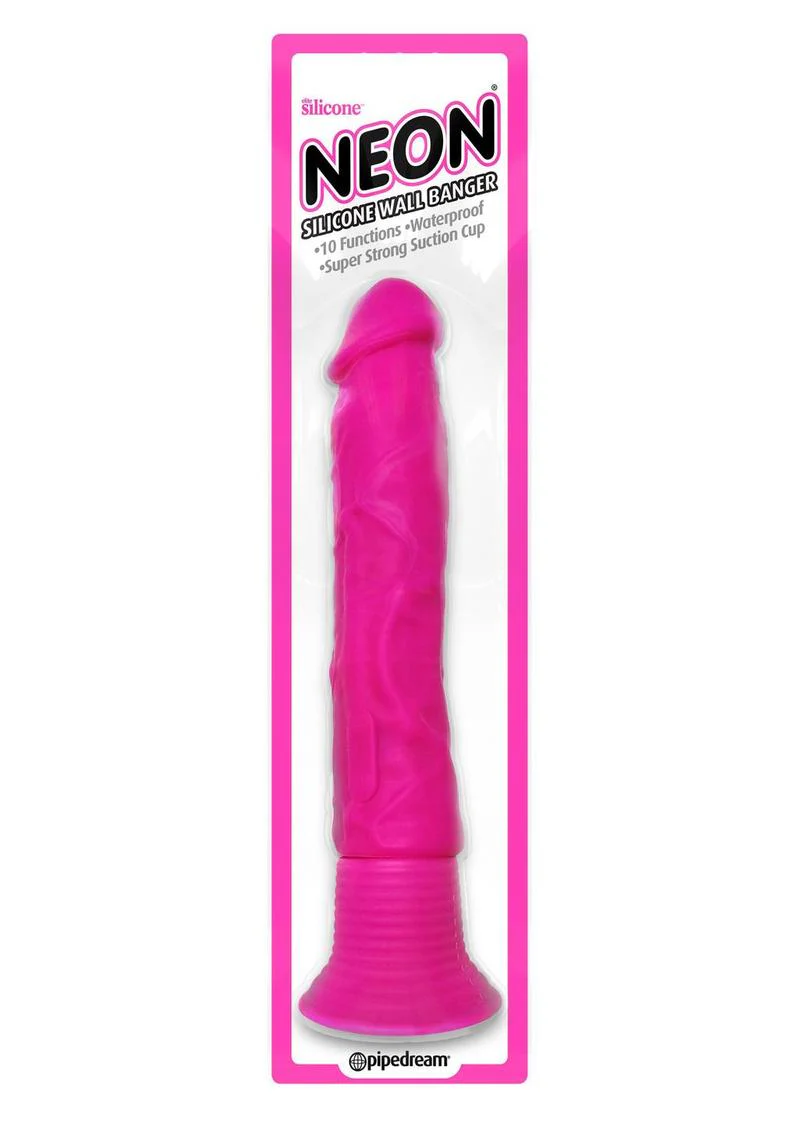 Neon Silicone Wallbanger Vibrating Dildo - Image 2