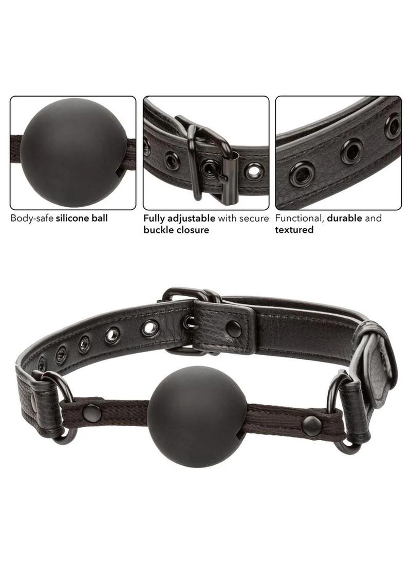 Nocturnal Collection Adjustable Silicone Ball Gag - Image 3