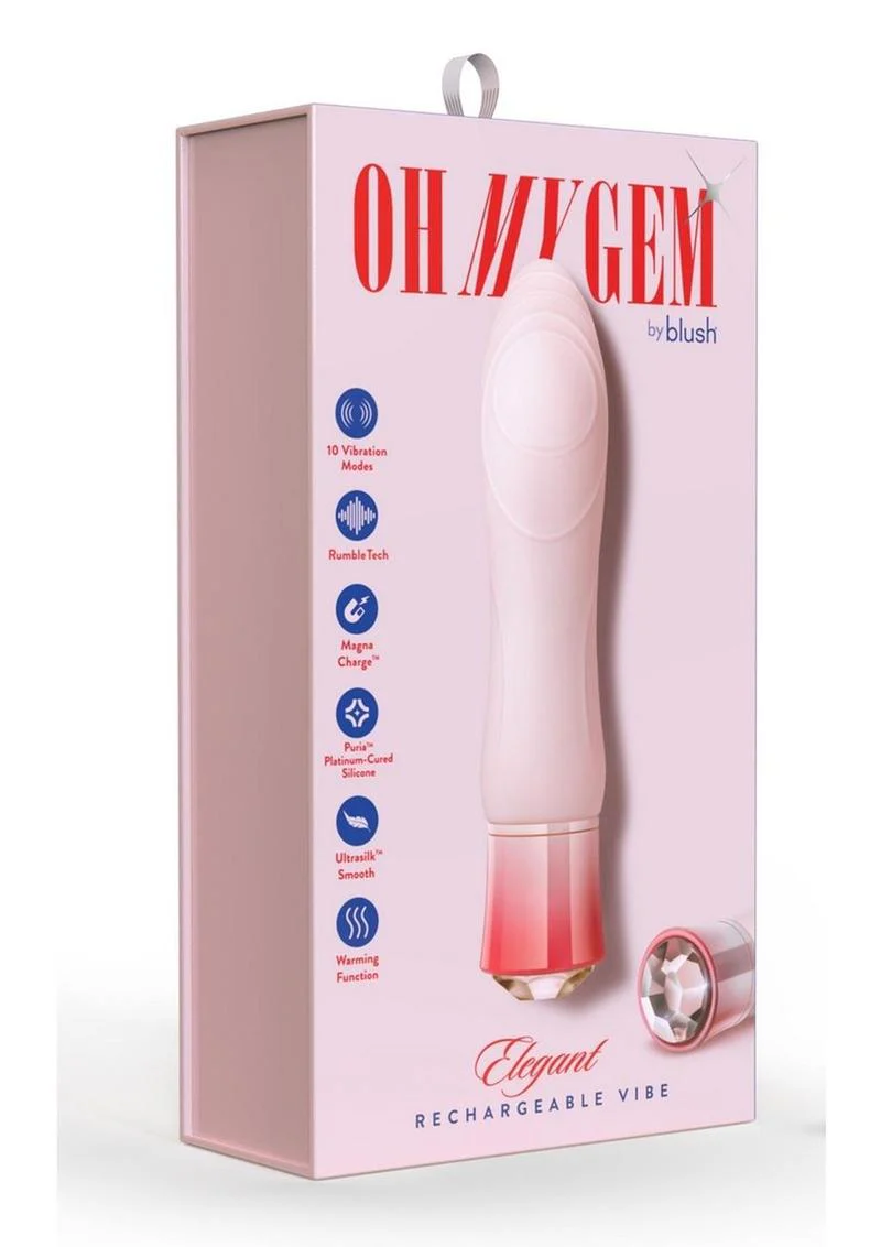 Oh My Gem Elegant Rechargeable Silicone Vibrator - Morganite - Image 2
