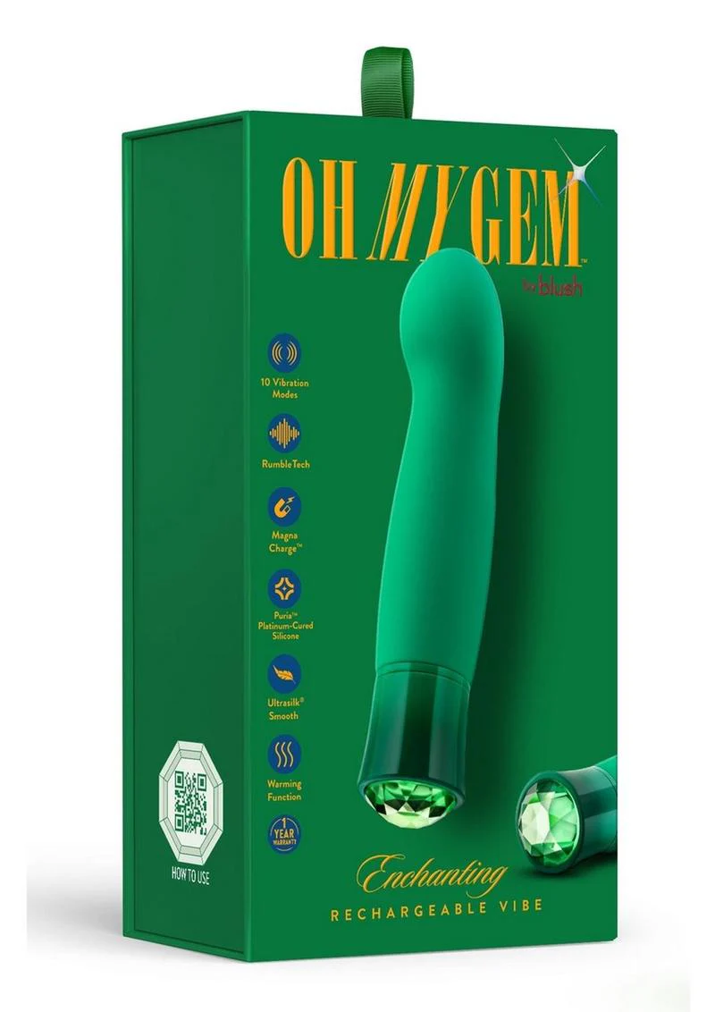 Oh My Gem Enchanting Rechargeable Silicone G-Spot Vibrator - Image 2