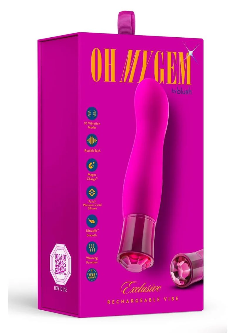 Oh My Gem Exclusive Rechargeable Silicone G-Spot Vibrator - Tourmaline - Image 2