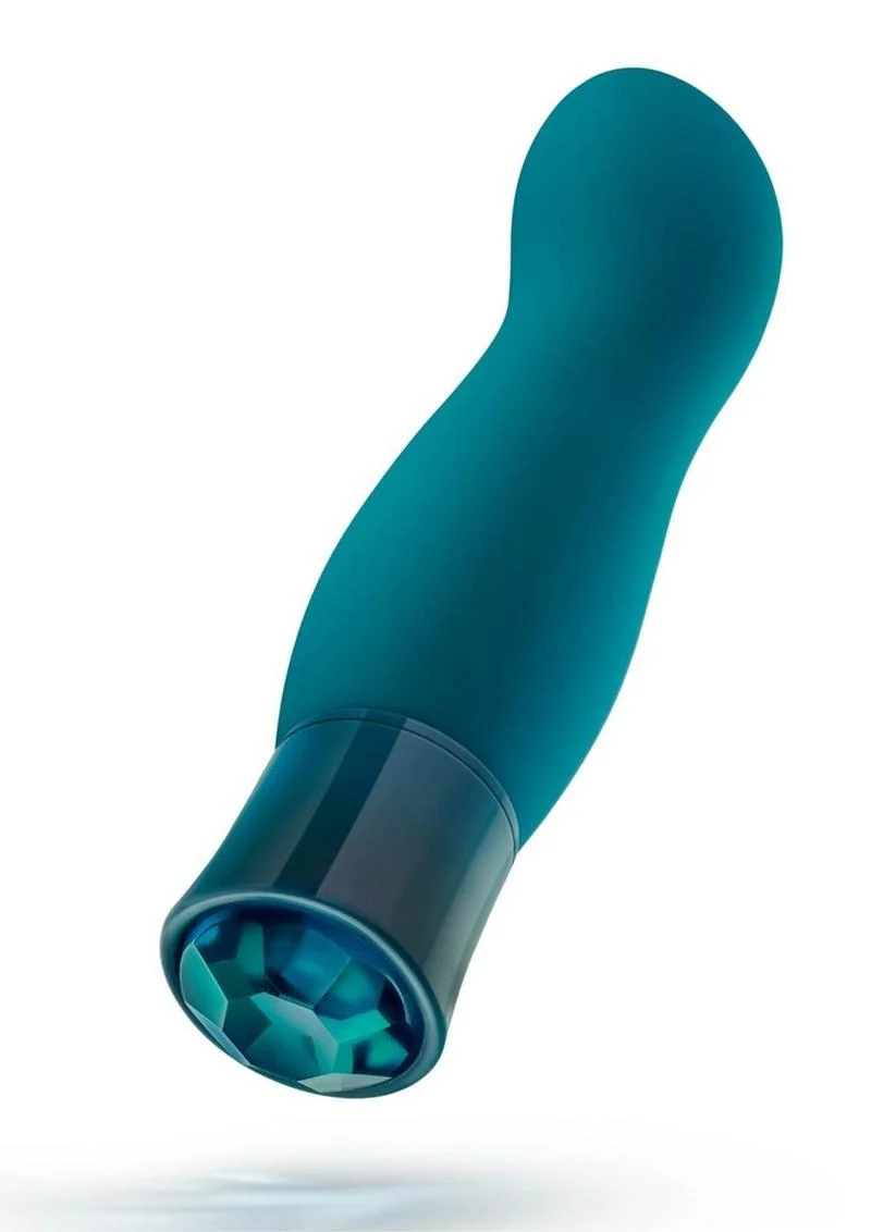 Oh My Gem Fierce Rechargeable Silicone Vibrator - Blue Topaz - Image 3