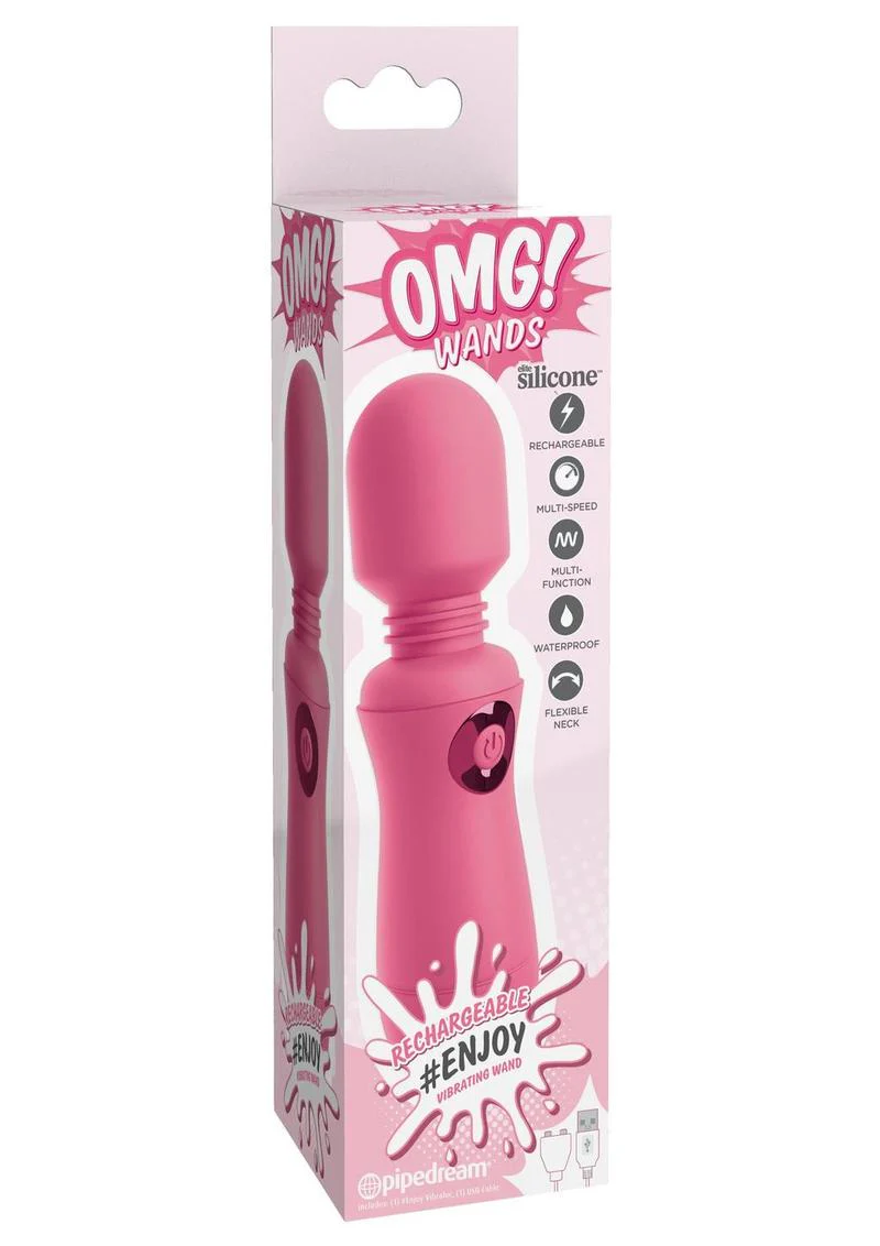 Omg! Wands #Enjoy Rechargeable Silicone Vibrating Massager - Image 2