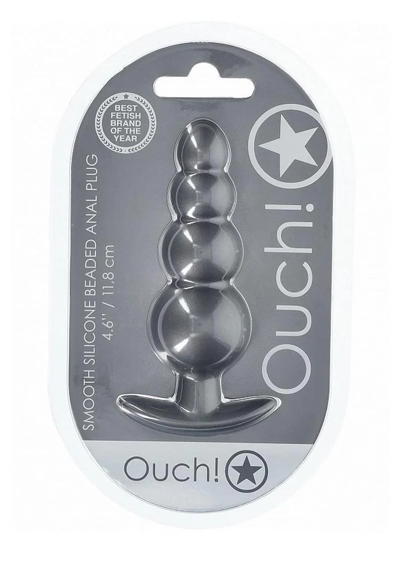 Ouch! Beaded Anal Plug Silicone - Image 2